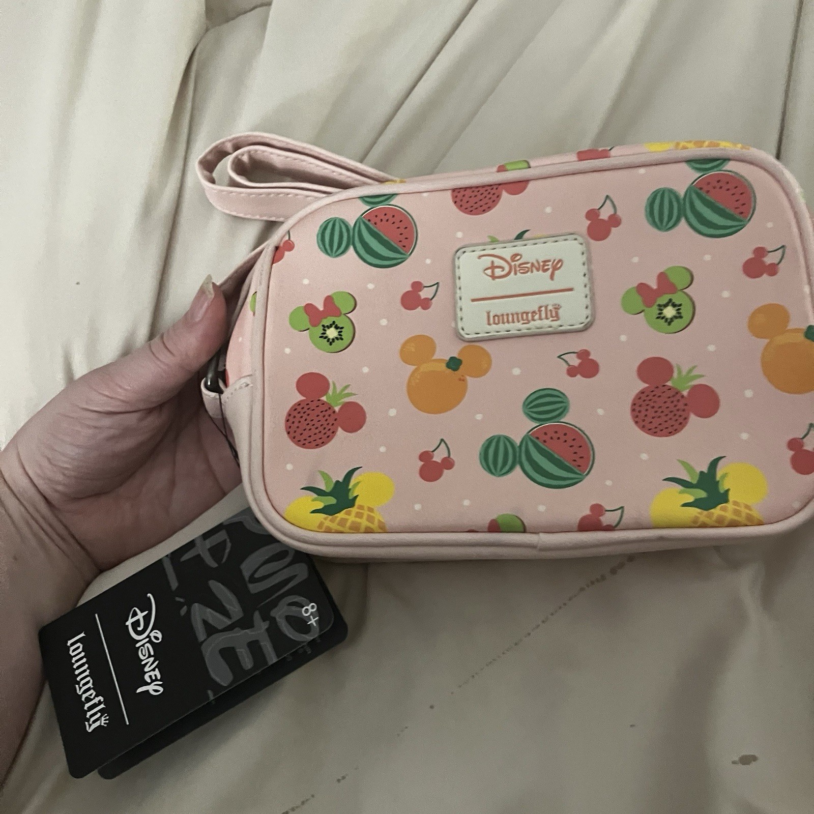 Loungefly Disney Mickey Mouse Fruits Camera Crossbody Bag New With Minor Flaws