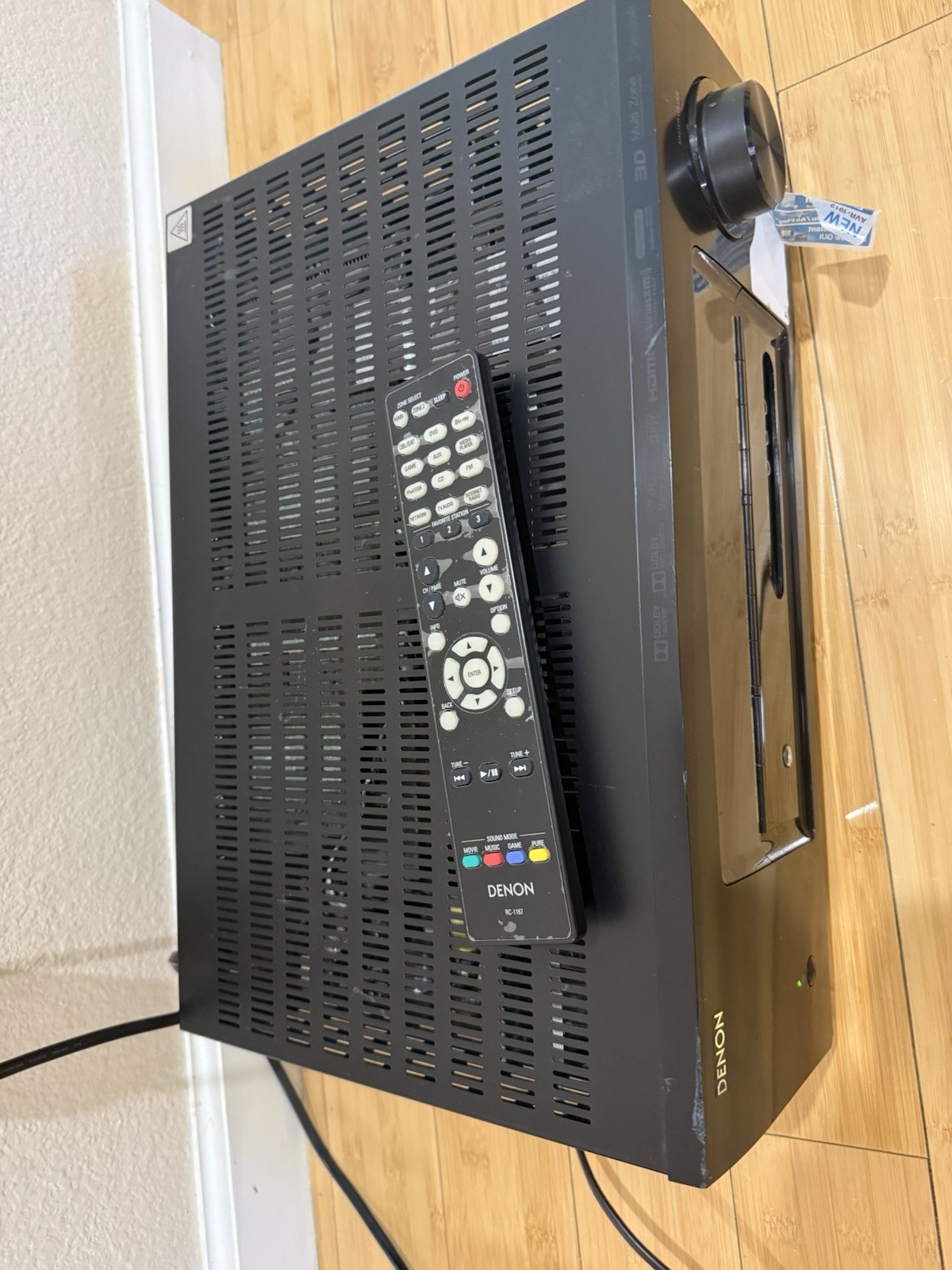 Denon AVR-1913 HDMI 7.1 Channel Integrated Network AV Receiver Remote Bundle