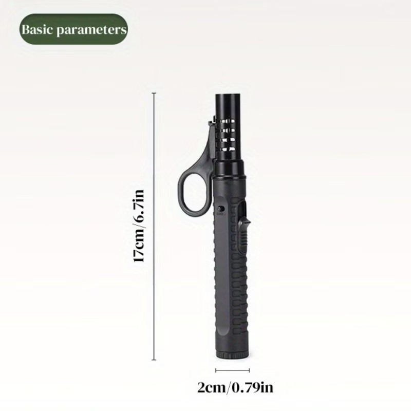 Portable Windproof Butane Torch Flamethrower - Refillable Adjustable Flame,