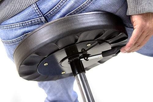 300 lb Capacity Pneumatic Rolling Mechanic Stool with Adjustable Height & Wheels