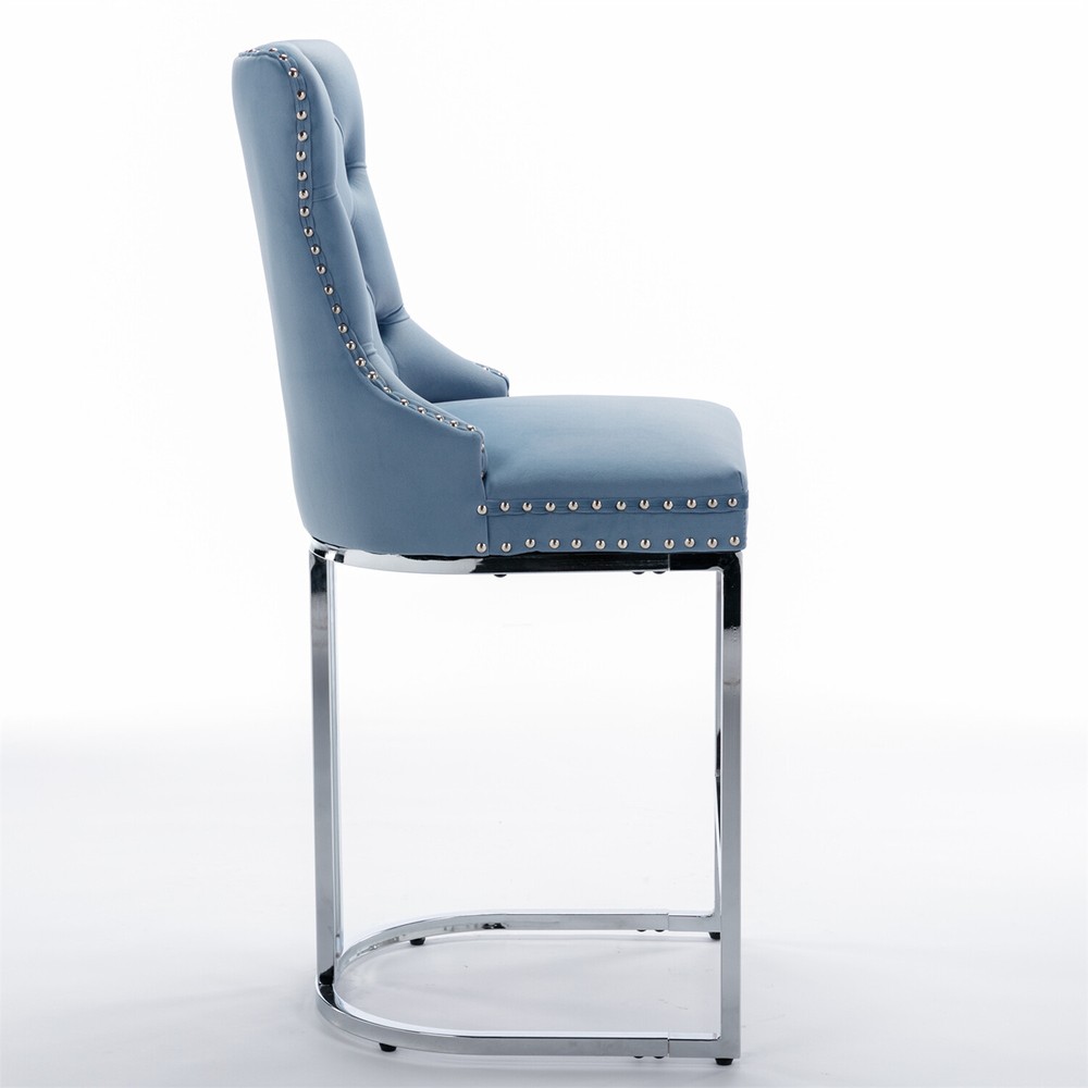 2PCS Bar Stools 26'' Modern Counter Height Barstools Kitchen Dining Chairs