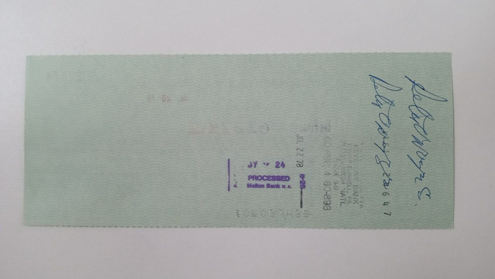Peter A. Dargen, Co.: 1978 Pittsburgh Pirates Expense Check
