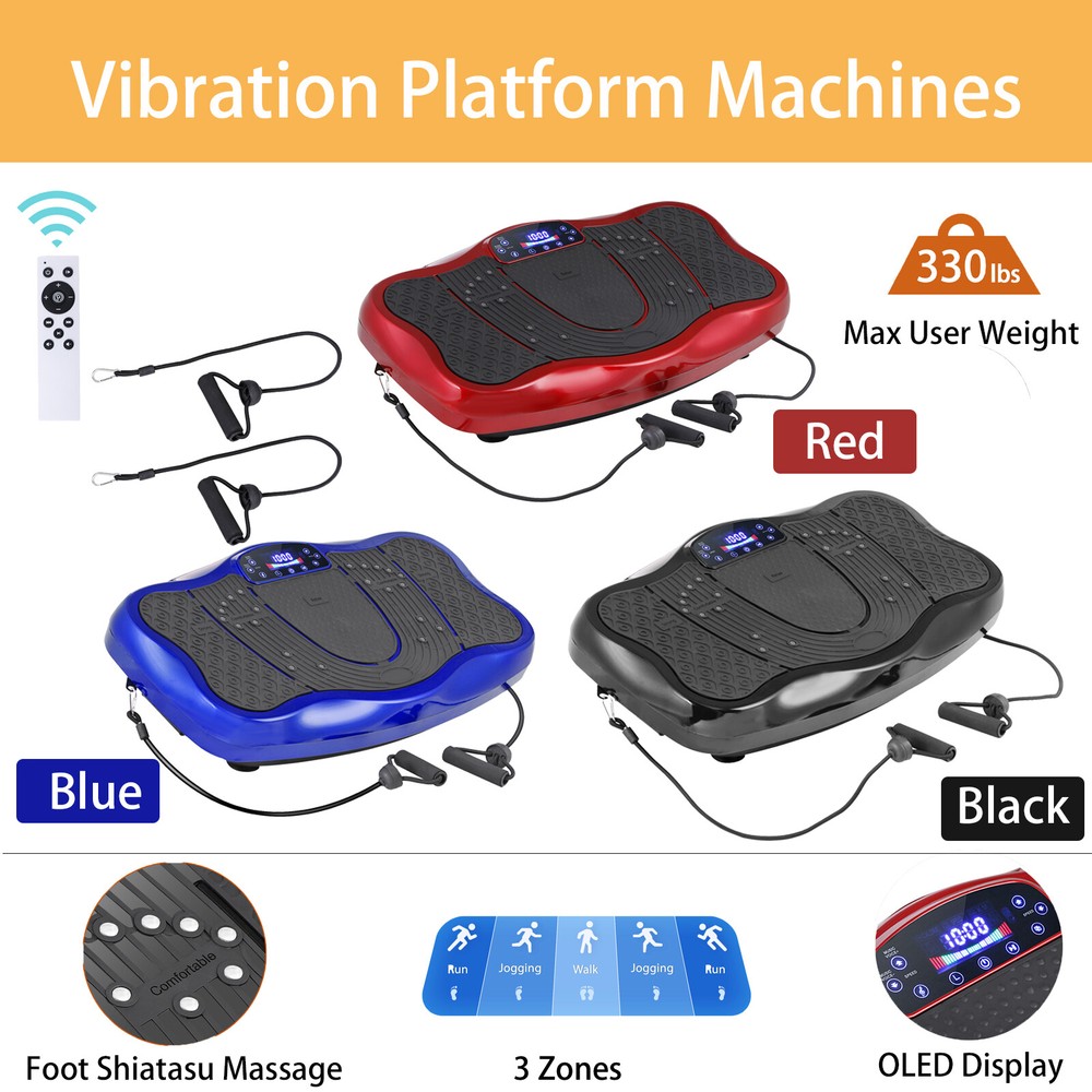 Full Body Vibration Platform Exercise Machine Workout Equipment Remote Control