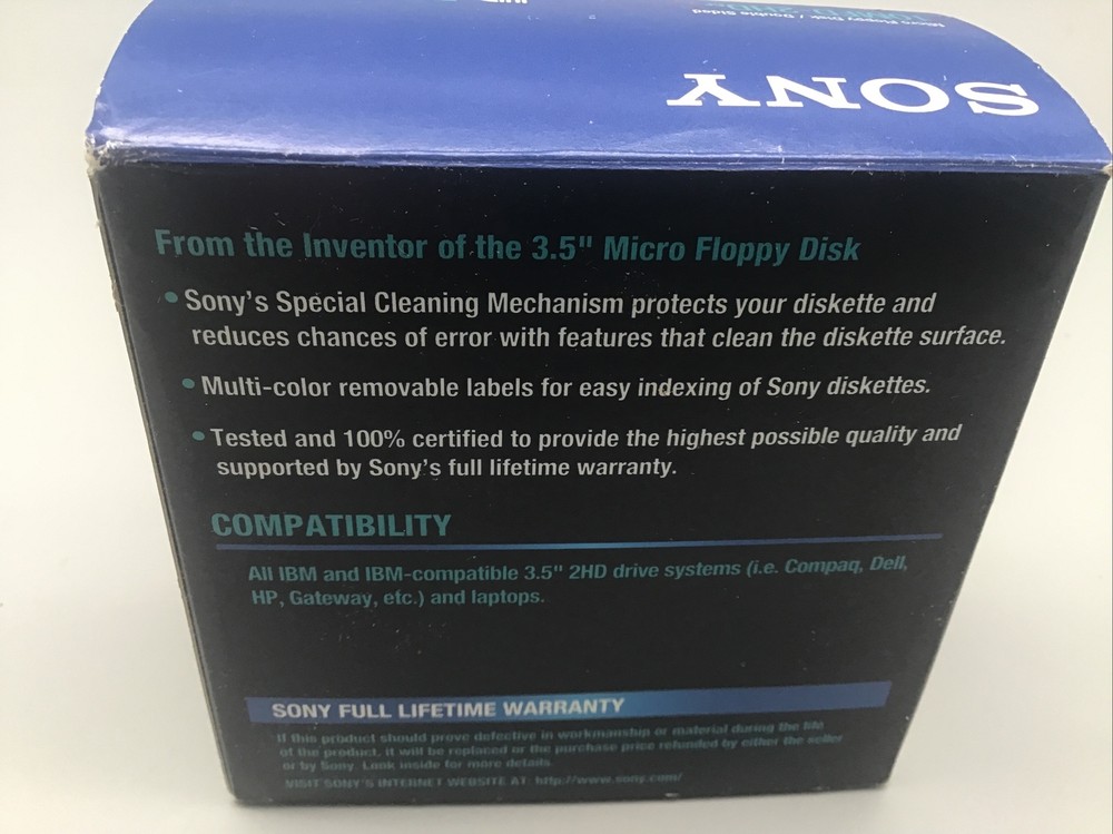 Sony 2HD IBM Formatted (1.44 MB) 3.5'' Diskettes ~10 Disk Pack