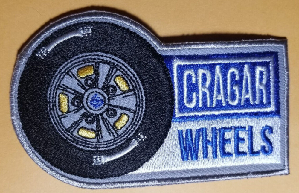 Cragar Wheels Patch worldwide shipping approx 2.25X4"
