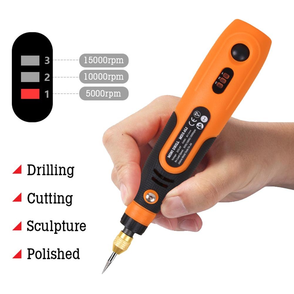 Mini Cordless Rotary Tool USB Rechargeable Three-Speed Electric Grinder Pen Set