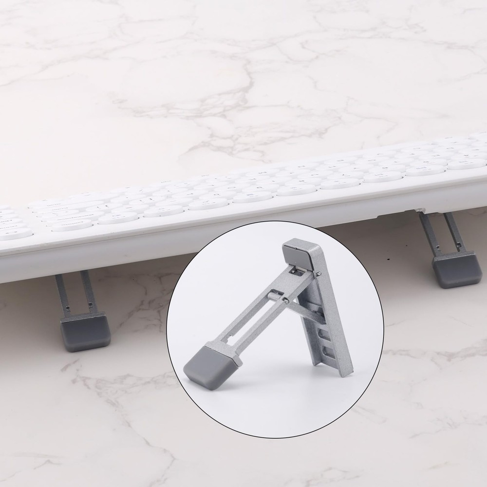 2pcs Foldable Keyboard Riser Stand for Desk, Adjustable Tilt & Portable Mini ...