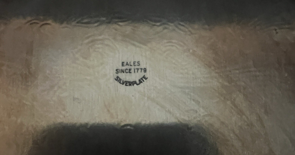 Eales 1779 Silverplate Serving Tray Dish with Floral Pattern