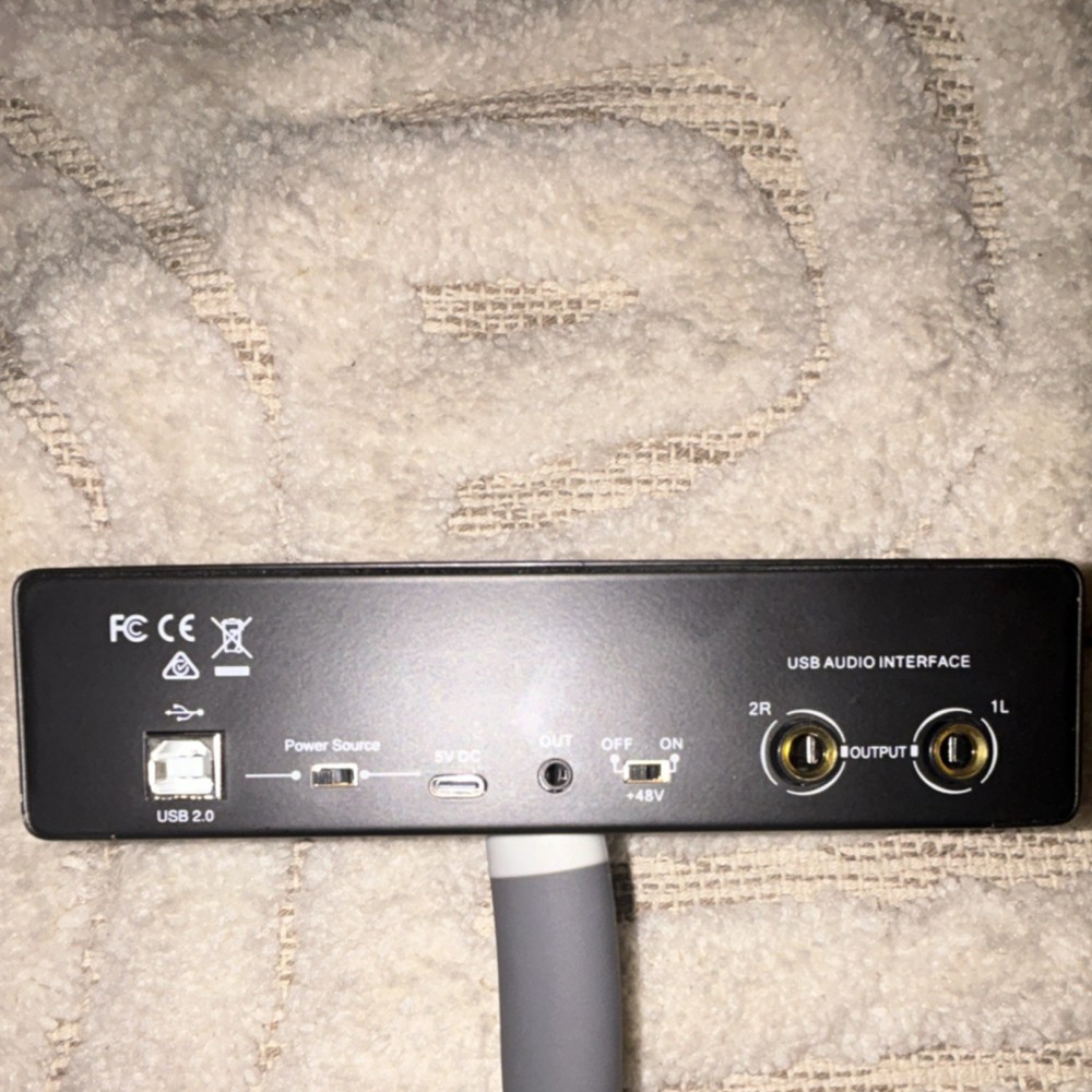 EBXYA USB Audio Interface 24-Bit 192kHz, Phantom Power, LoopBack, XLR In