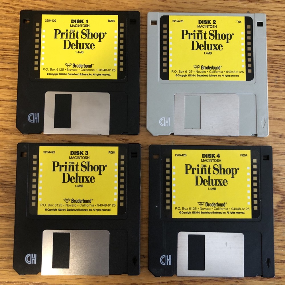Print Shop Deluxe Macintosh 4 Disk Set / Macintosh Computer Software