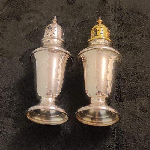 Gorham Silverplate 4.5 Salt Pepper Shakers-NEW Jewelry Store Inventory Buy Out