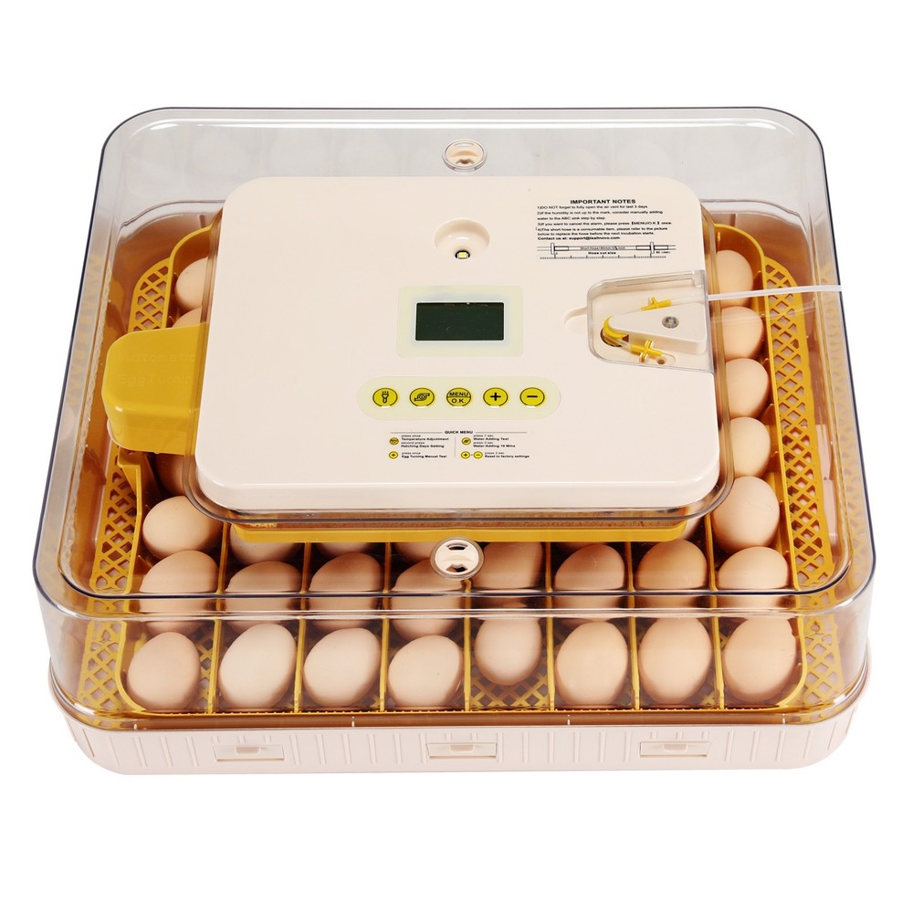 56/70 Eggs Incubator Digital Clear Poultry Hatching Machine Automatic Egg Turnin