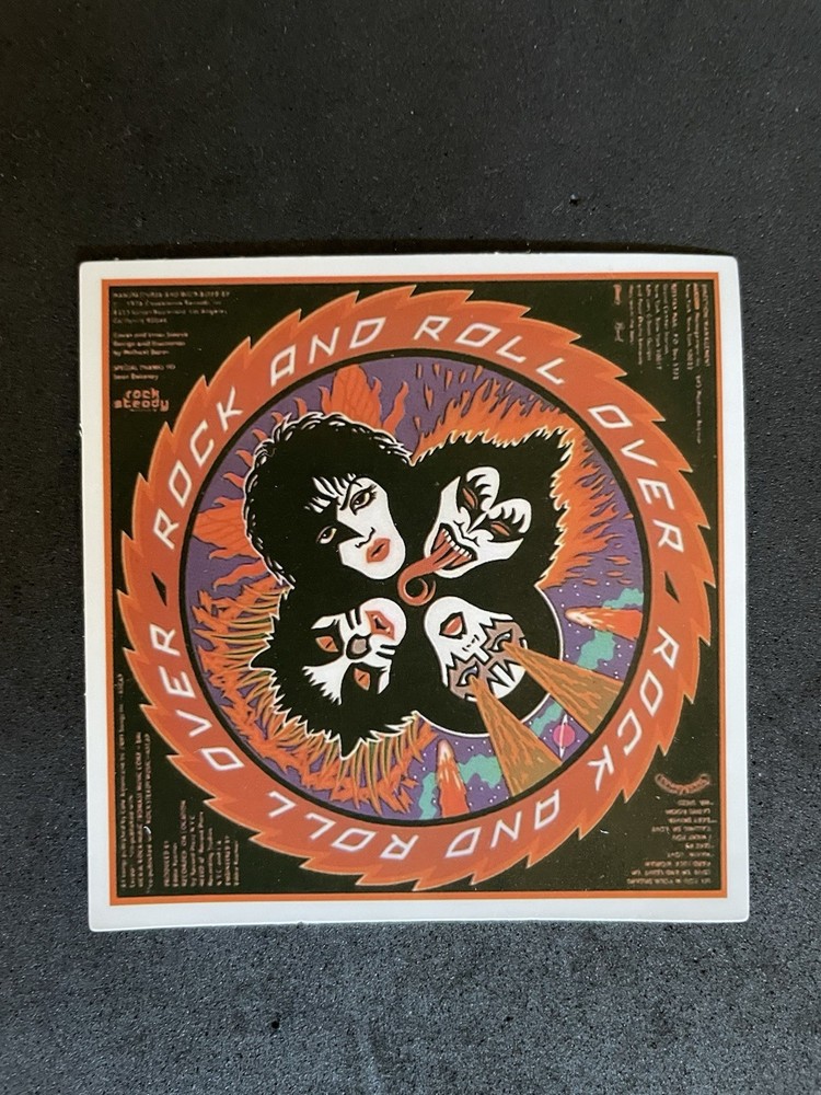 Kiss Sticker Square Iconic 70s Rock Band Style MI Gene Simmons for Laptop New!