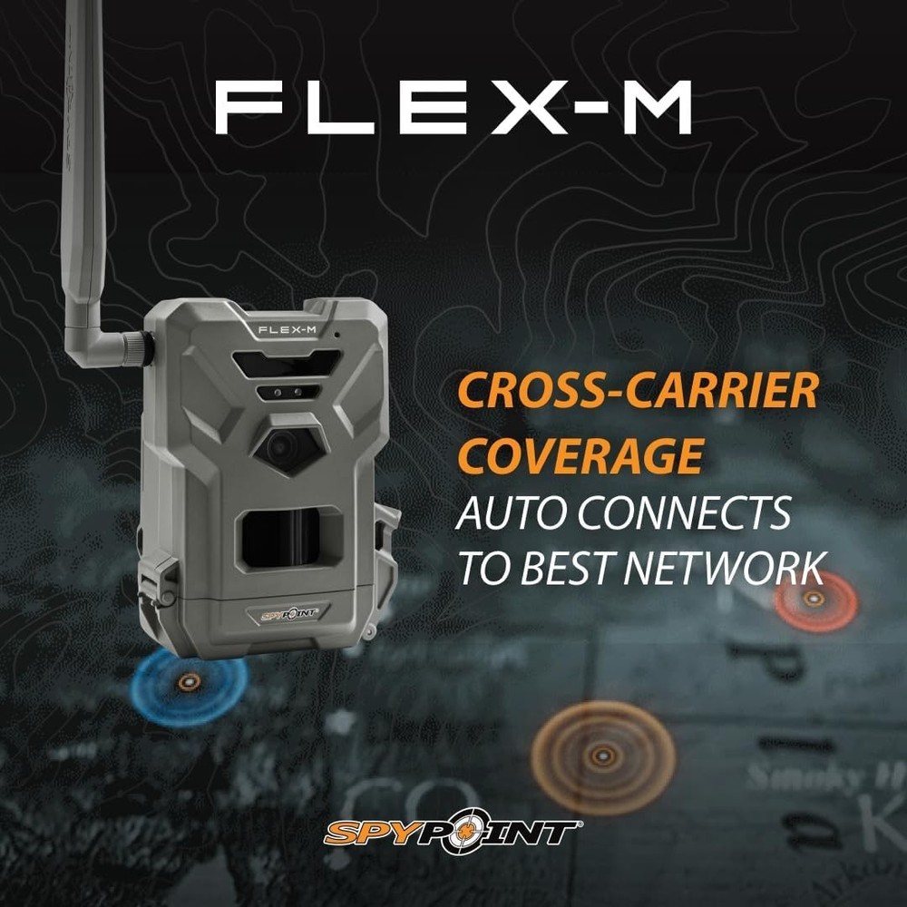 SPYPOINT Flex-M Solar Bundle - Cellular Trail Camera with Solar Panel, Best in