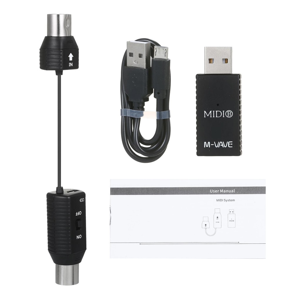 M-VAVE MS1 Mini Wireless Transmission System MIDI Wireless Adapter Plug Play