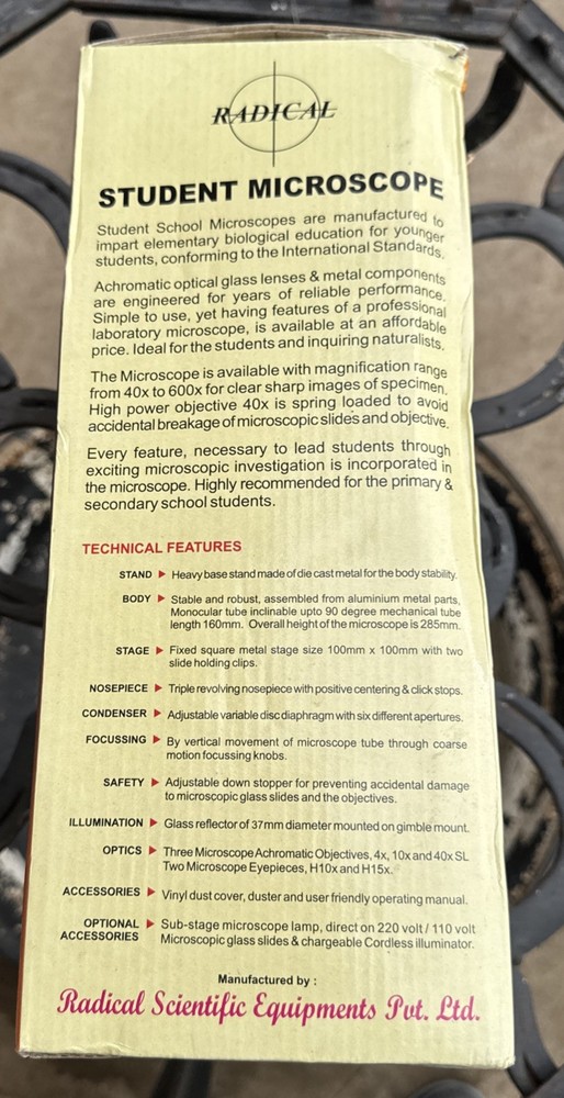 Student School Biological Microscope RM-1B / Radical Instruments