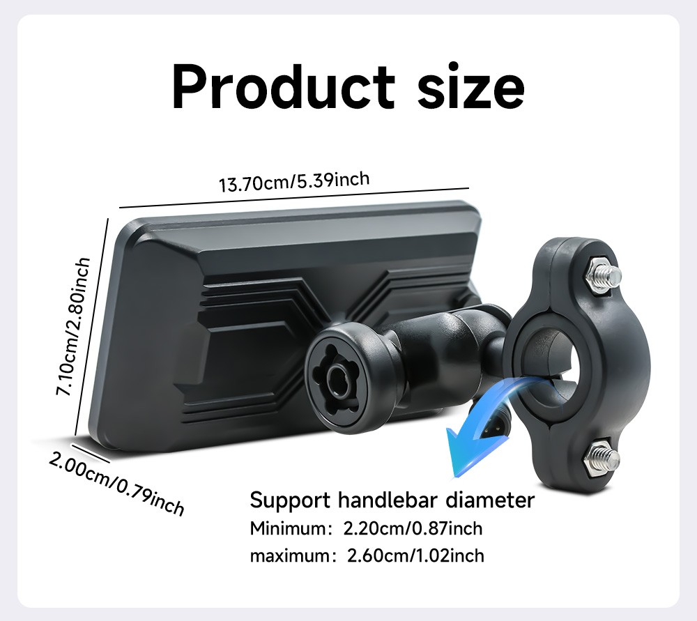 5" Waterproof Motorcycle Navigator Portable Wireless CarPlay Android Auto Screen