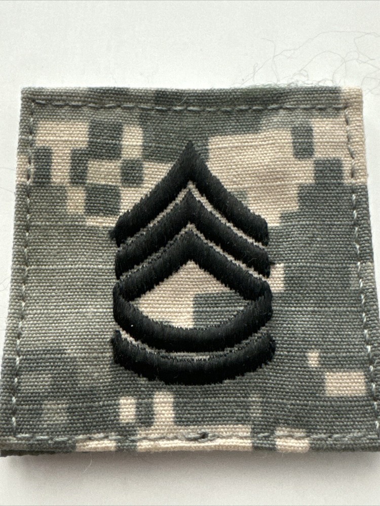 MILITARY PATCH ACU HOOK & LOOP US ARMY RANK SFC SERGEANT FIRST CLASS