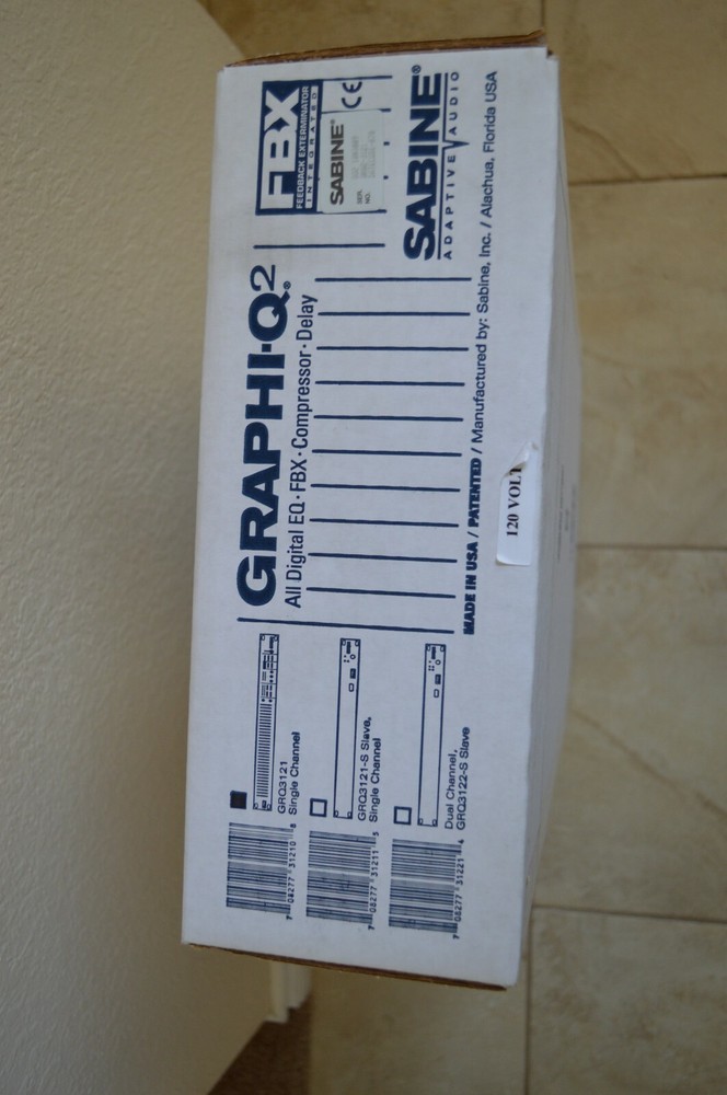 New Sabine GRAPHI-Q2 FBX-Compressor-Delay-Crossover GRQ3121 EQ Equalizer Single