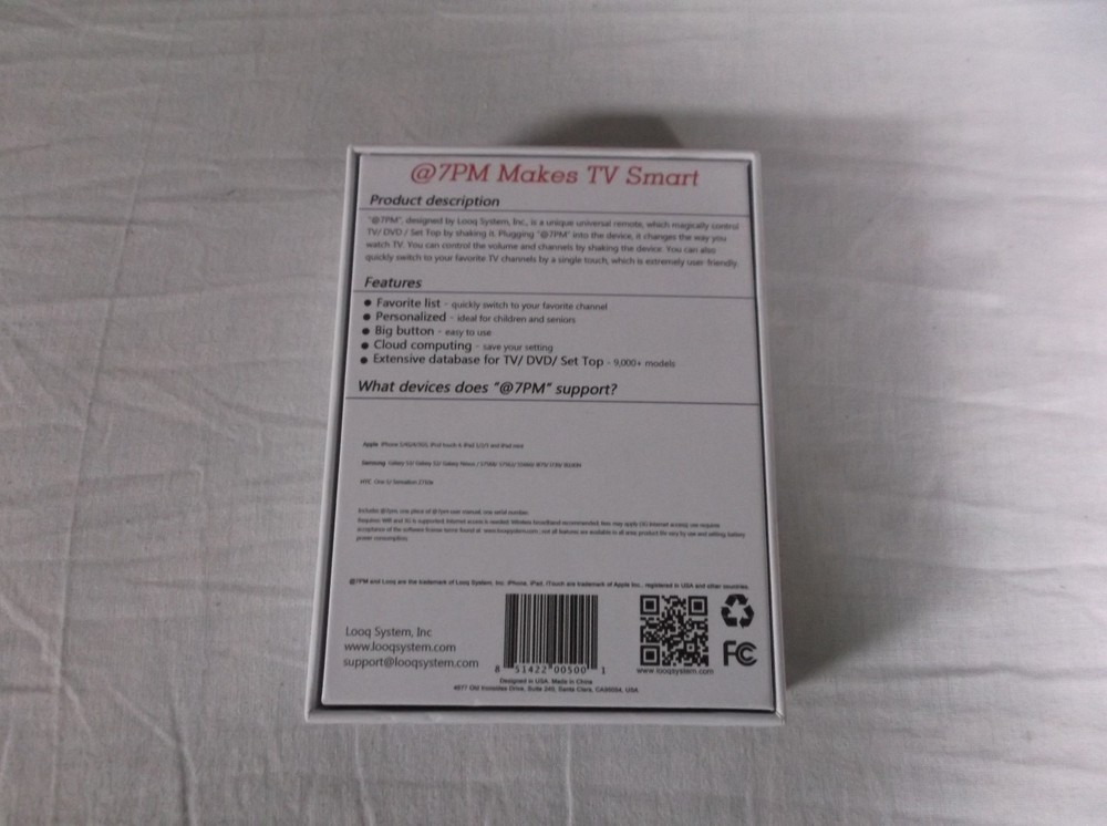 NEW Looq @7PM Smart TV Remote Controller For Android / IOS Smartphones 8509