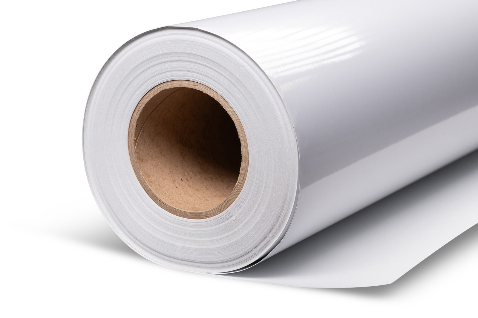 3.0mil Gloss White Vinyl Gray-Back Air Egress High-Tack Bubble-Free Permanent