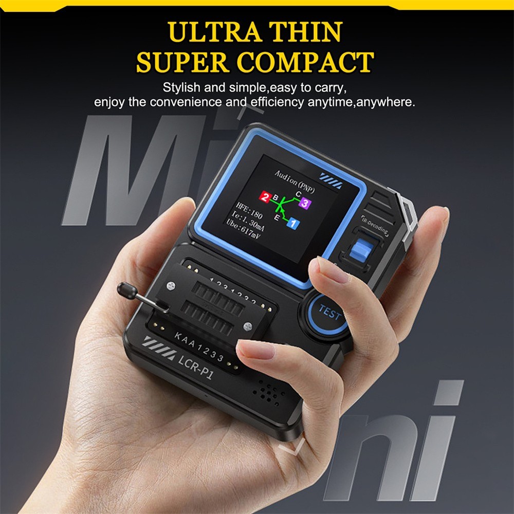 LCR-P1 Transistor Meter Capacitor Tester ESR Diode Triode NPN Infrared Decoding