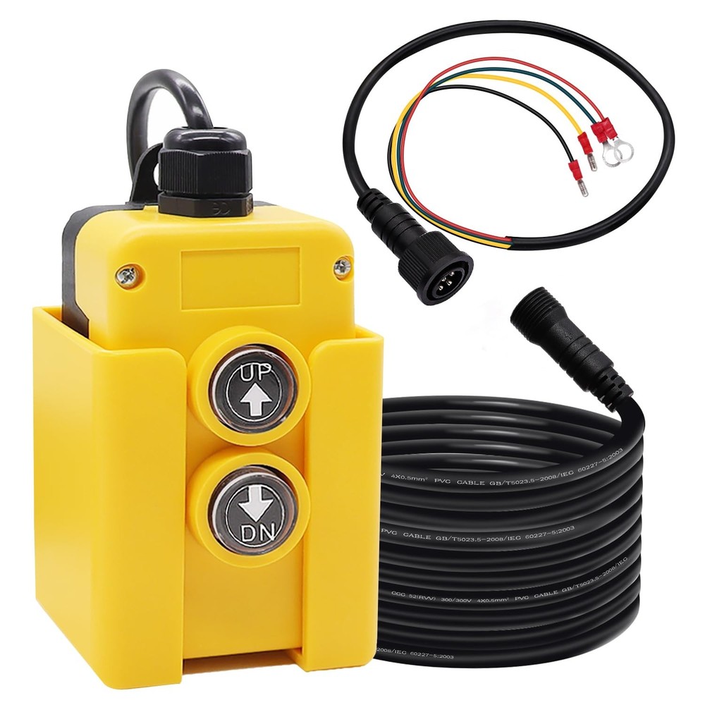 4 Wire Dump Trailer Remote Control Switch for Hydraulic Pump, 12V DC Double Acti