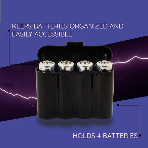2 Black Plastic AA AAA Battery Holder Box Storage Cases