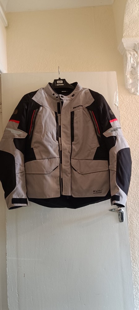 OXFORD Calgary 2.0 CE Motorcycle Jacket Jacket Silver Black large