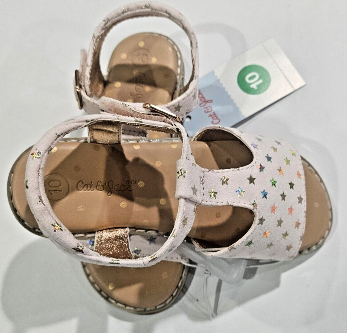 Cat & Jacks Blush/Kinsley Sandals Toddlers Girls Size 10