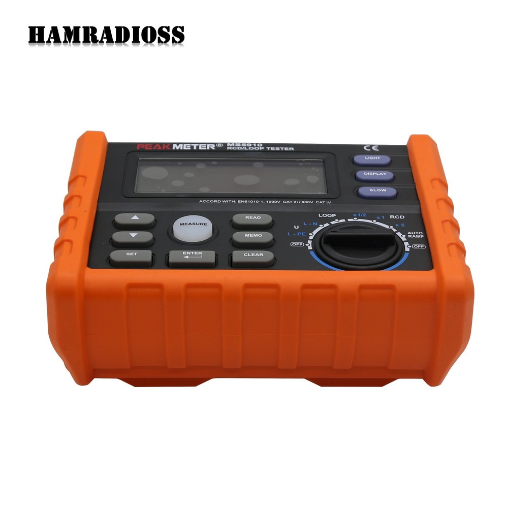 Loop Resistance Tester Digital RCD Tester Multimeter MS5910 &