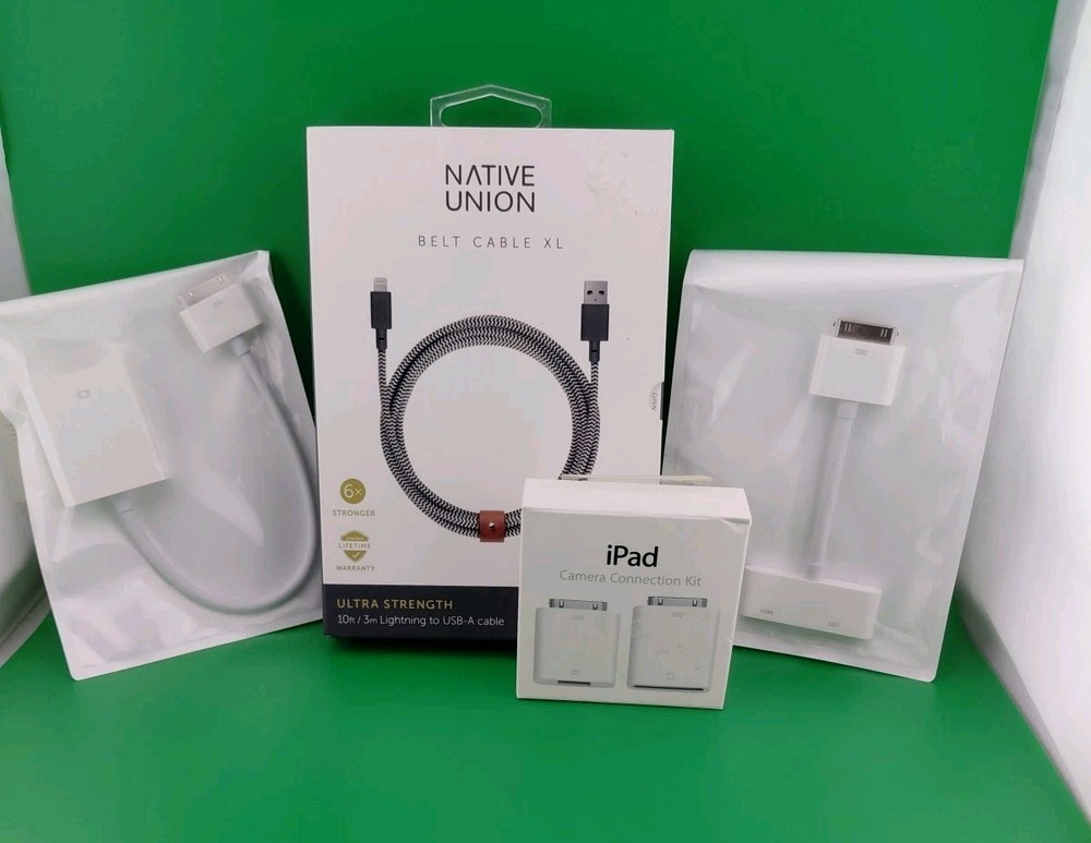 Apple iPad/iPod/iPhone VGA & AV Adapters, Camera Connection Kit, Charging Cable