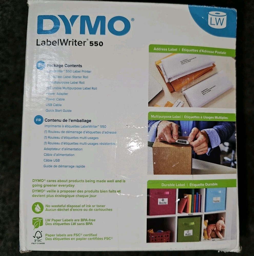 DYMO LabelWriter 550 Label Printer Bundle Maker Direct Thermal Printing