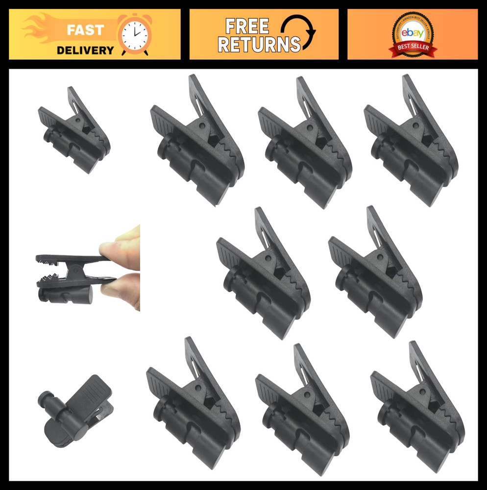 Adjustable Lapel Clip Replacement for Lavalier Microphone - 8 Pack, Earpiece Hol