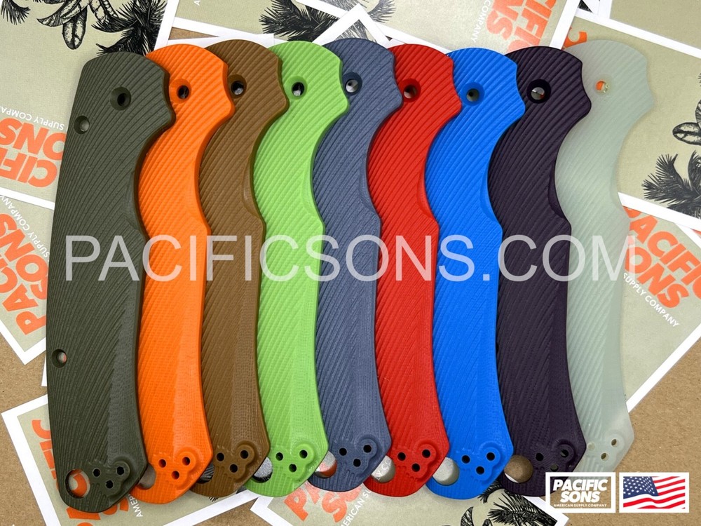 Spyderco Paramilitary 2 Contoured G10 Scales - Sunrise Pattern - Olive