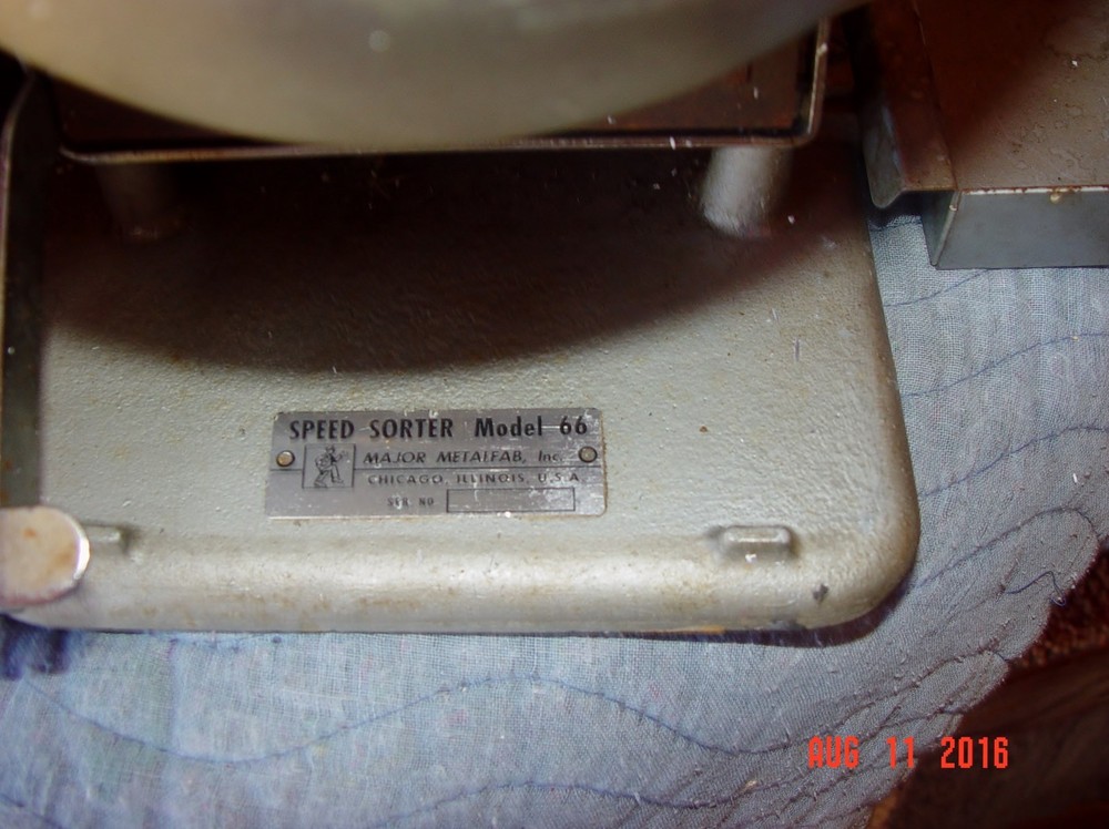 COIN SPEED SORTER Model 66 Coin Sorter Machine--REALLY NICE, POWERED UNIT, NICE