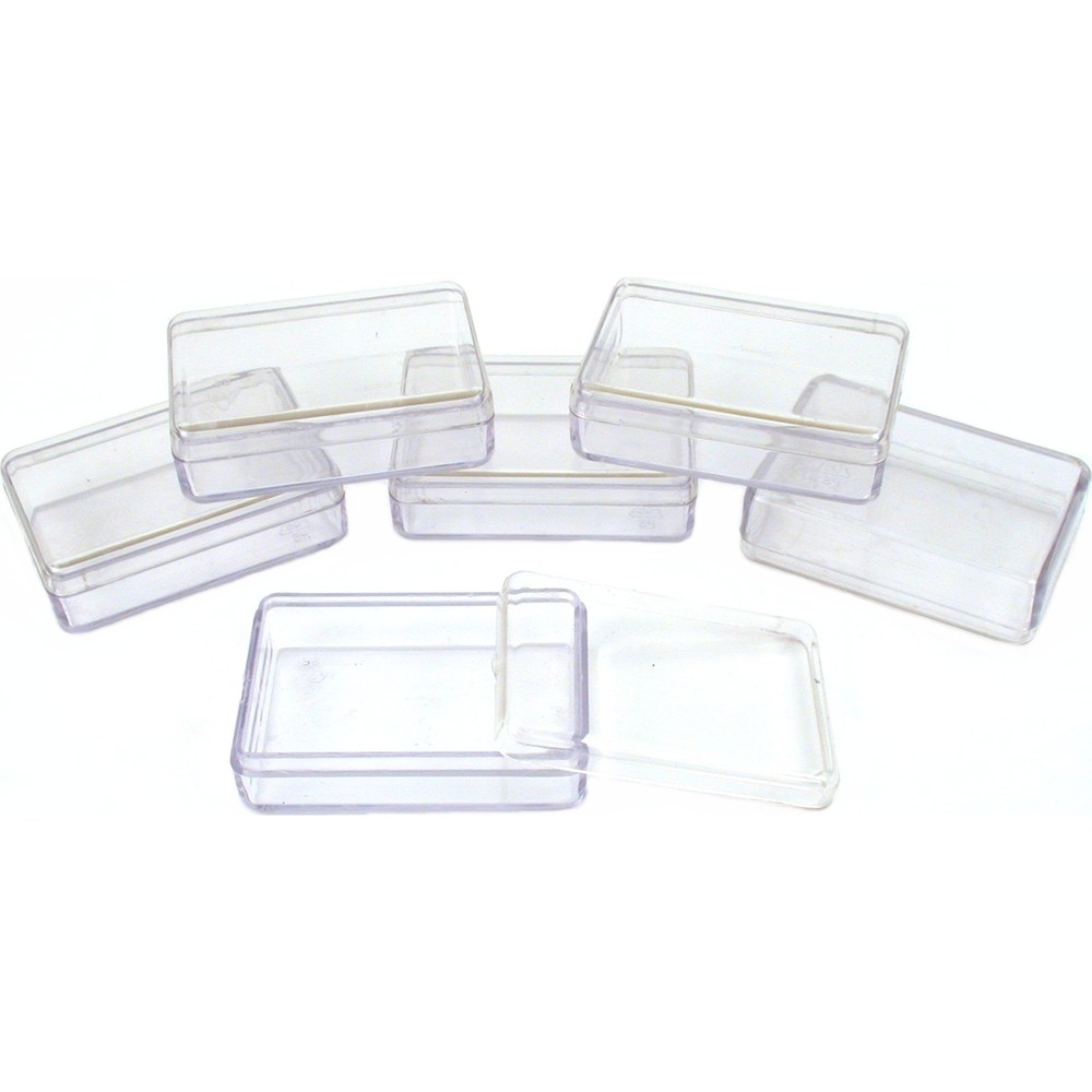 35 Bead Clear Jars Round Rectangle Beading Storage Container Containers