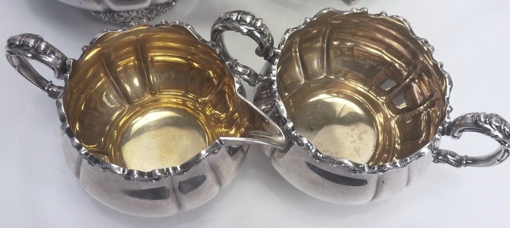 1847 Rogers Bro SIlverplated Coffee Tea Set - Prince Charles Pattern
