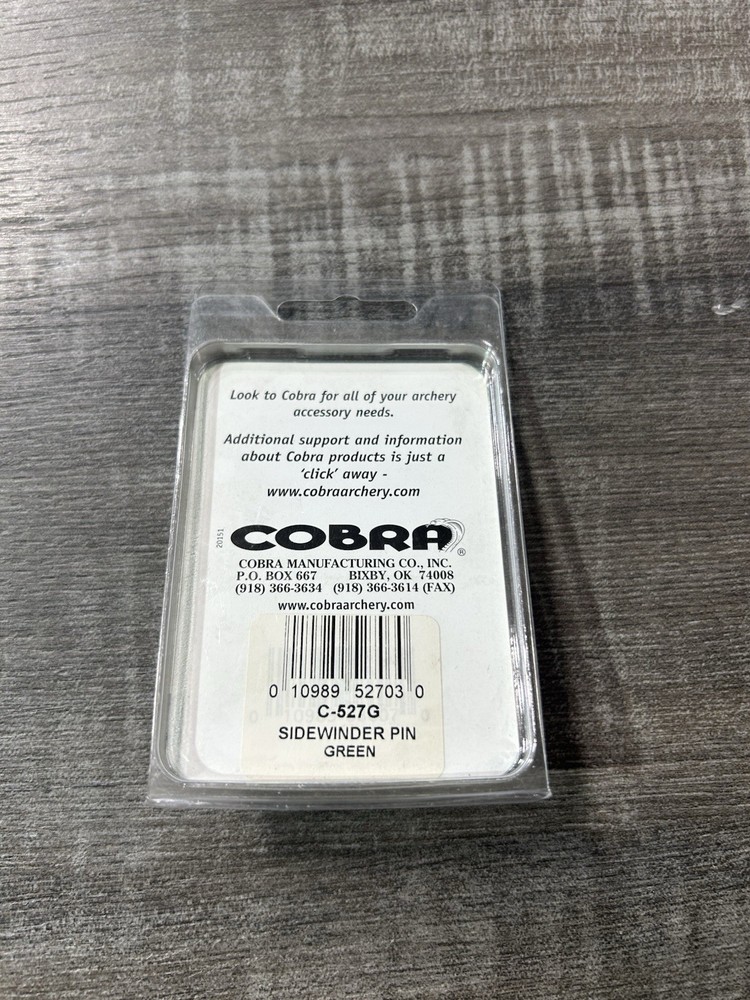 VINTAGE COBRA REPLACEMENT PIN- GREEN