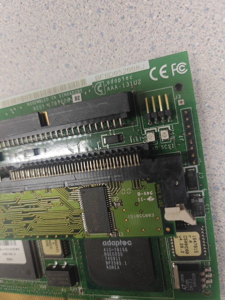 ADAPTEC 1787606-02 , AAA-131U2, SCSI CONTROLLER CARD