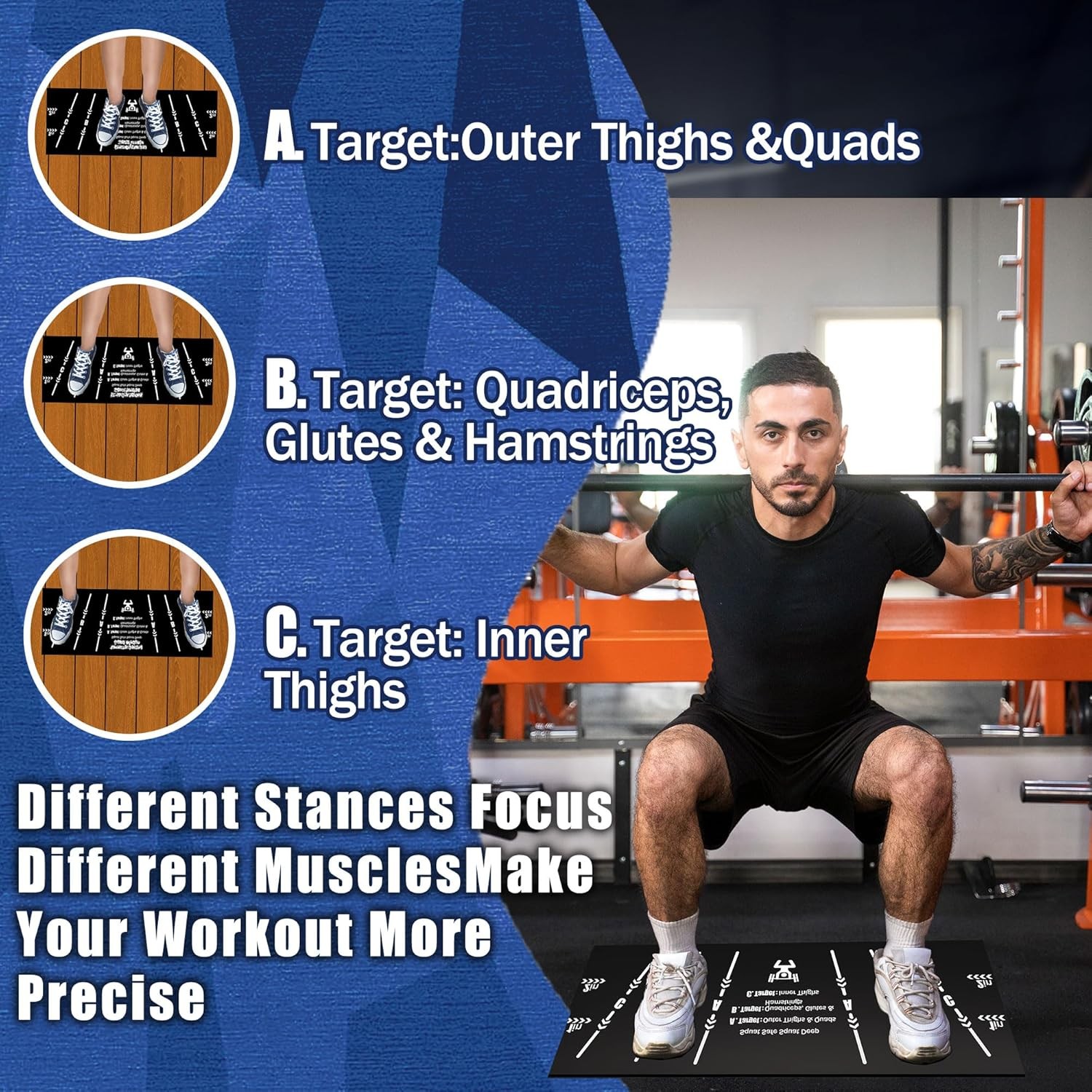 Squat Wedge Block Heel Elevated Slant Board for Weightlifting Home Gym