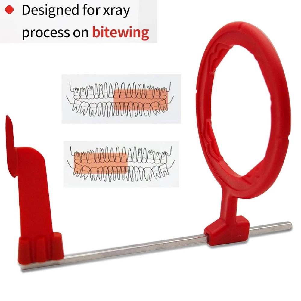 100Pcs Dental Sensor Holder Set Bitewing Holder Self-Adhesive, Bitewing+Ring+Arm