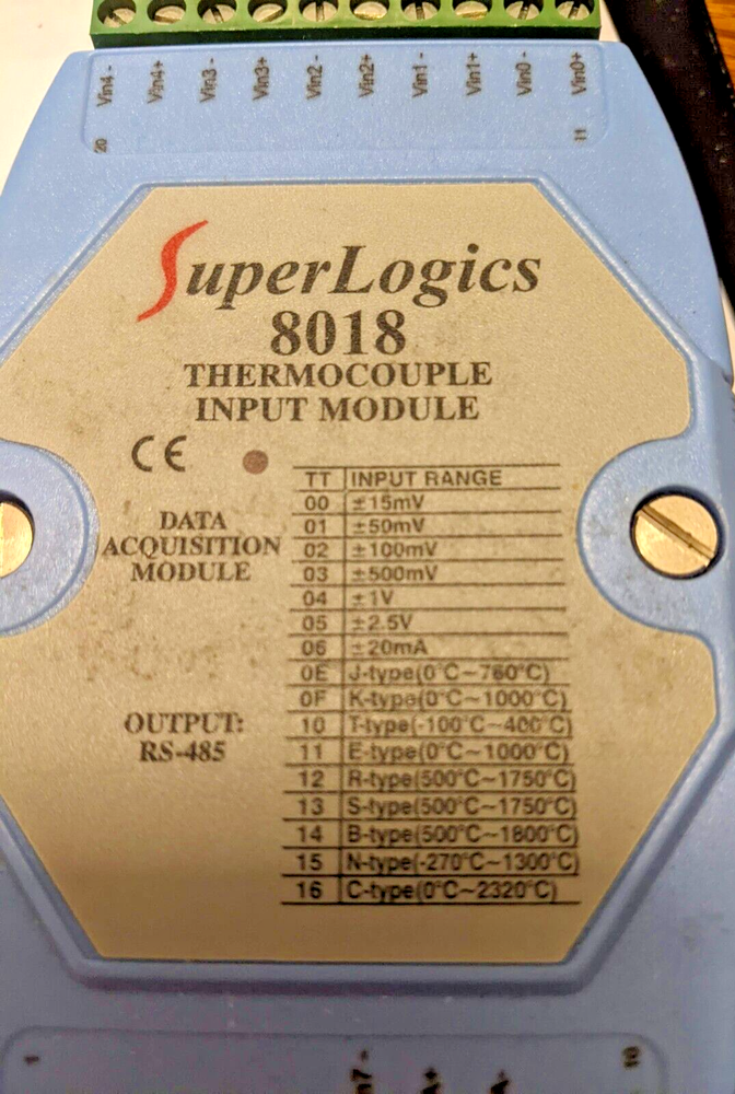 SUPERLOGICS 8018 Thermocouple Input Module Data Acquisition Module