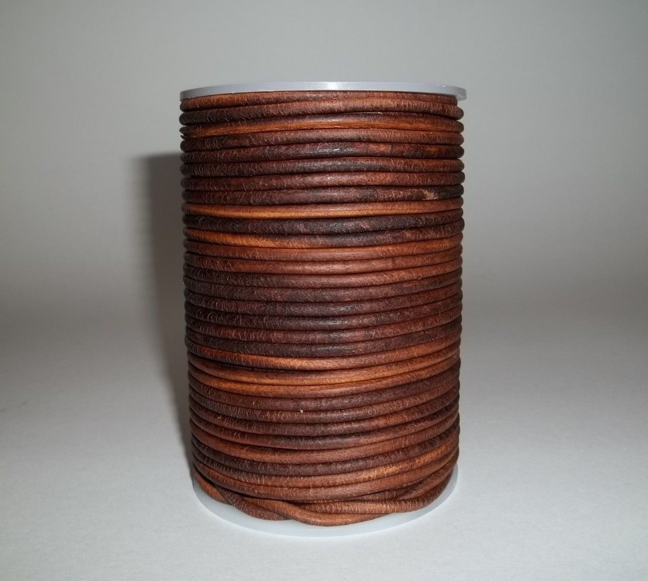 Round Leather Cord Antique Distressed Various Colors Lengths Widths 1mm 2mm 3mm