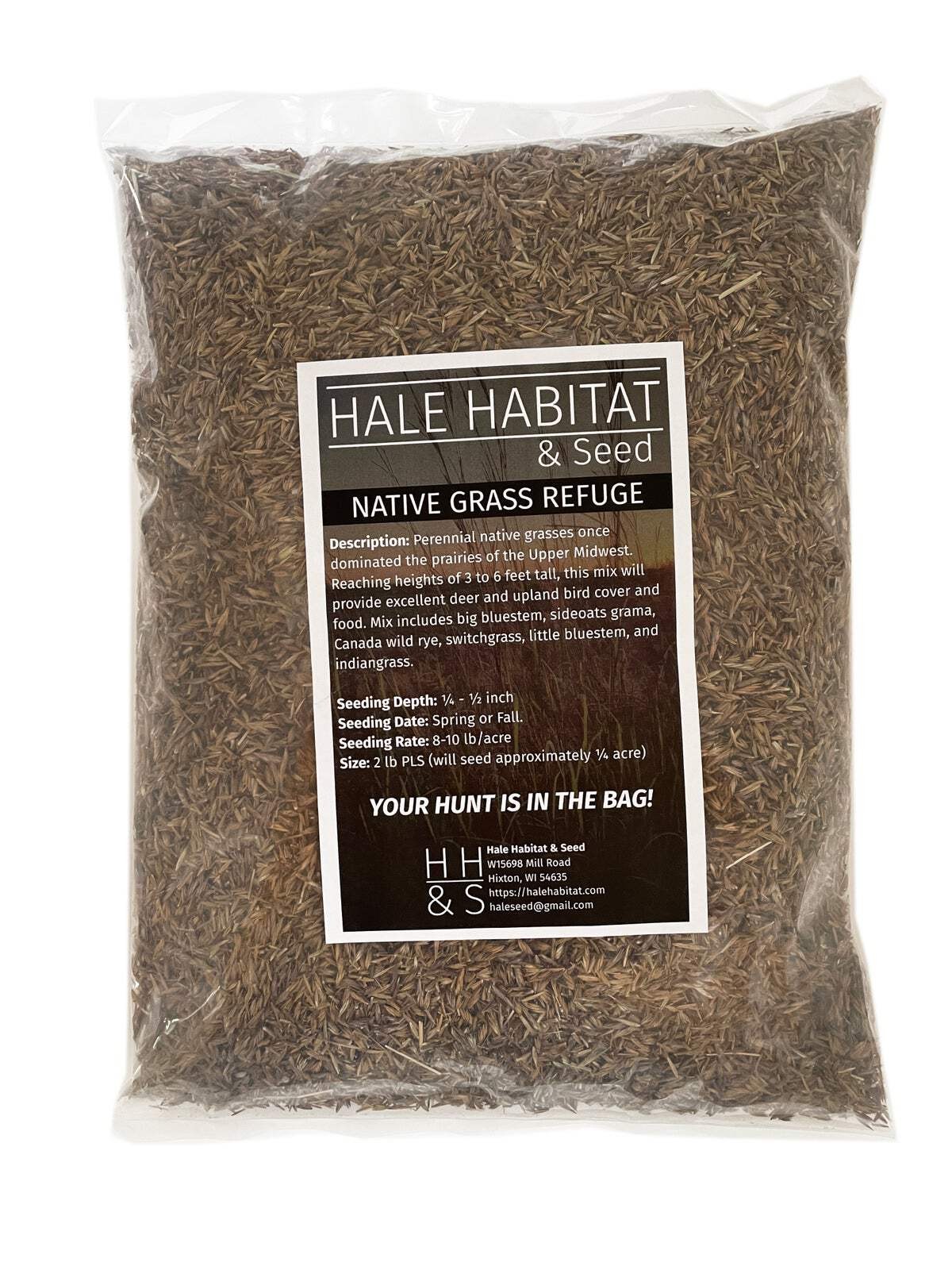Native Grass Refuge Seed Mix | Warm Season Prairie Habitat Screening Cover Deer