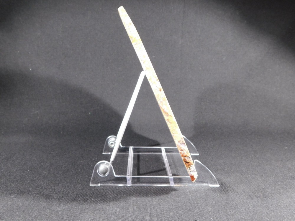 Easel Display Stand Medium Size ADJUSTABLE White Back Clear Base