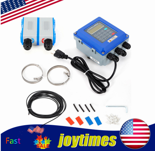 Portable Ultrasonic Flow Meter Transducers Wall-Mounted Liquid Flowmeter Tester