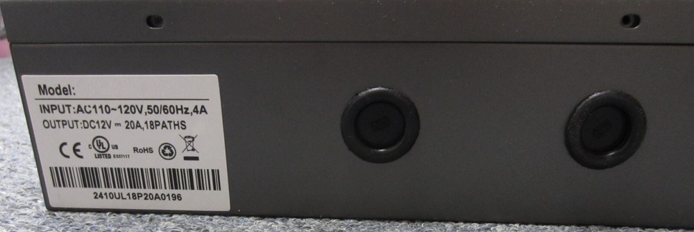 18Ch 12V 20 Amp DC Distribute Power Supply Box for Security Camera CCTV System
