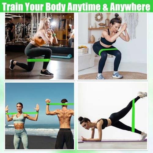 20 Pcs Resistance Bands Resistance Loop Exercise Bands Exercise 40 Lbs Green