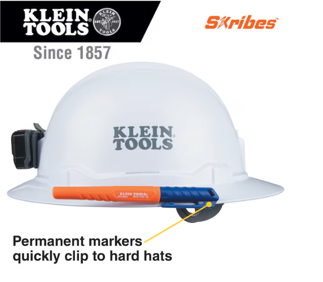 Klein Tools Skribes Fine Tip Permanent Markers, Multi-Color,